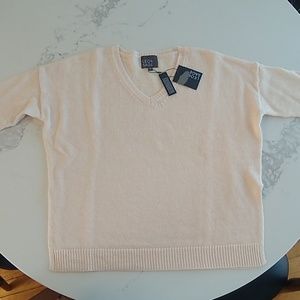 NWT Leo & Sage linen and cashmere sweater